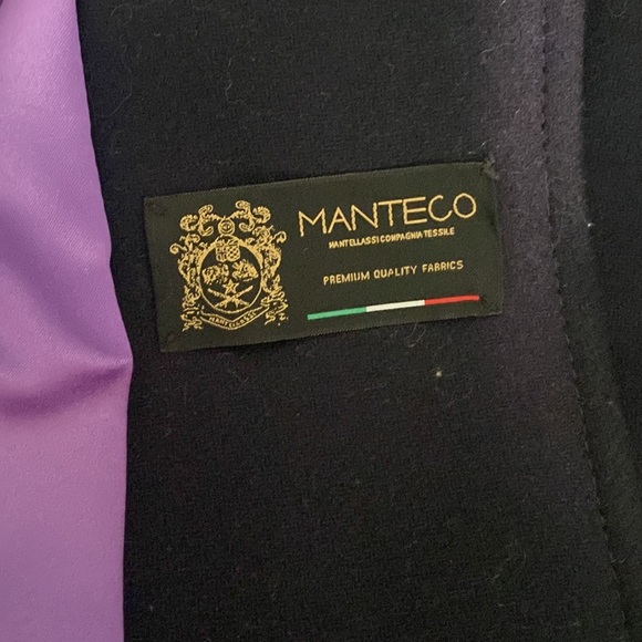 Zara Manteco Wool Satin Combination Bomber Jacket Duster Longline Pea Coat sz XS - Picture 13 of 16